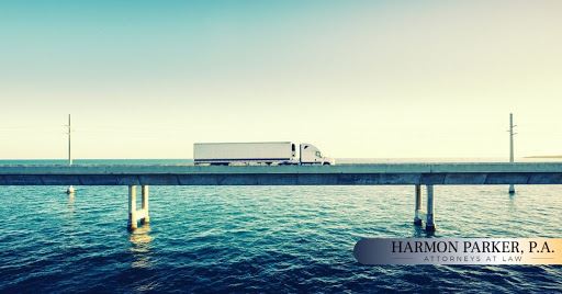 Truck Driving Over Bridge